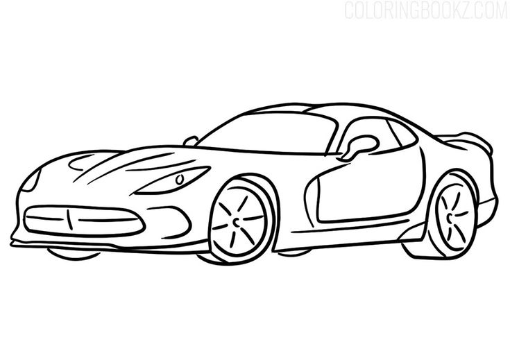 Dodge viper srt coloring page