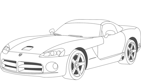 Dodge viper coloring page free printable coloring pages