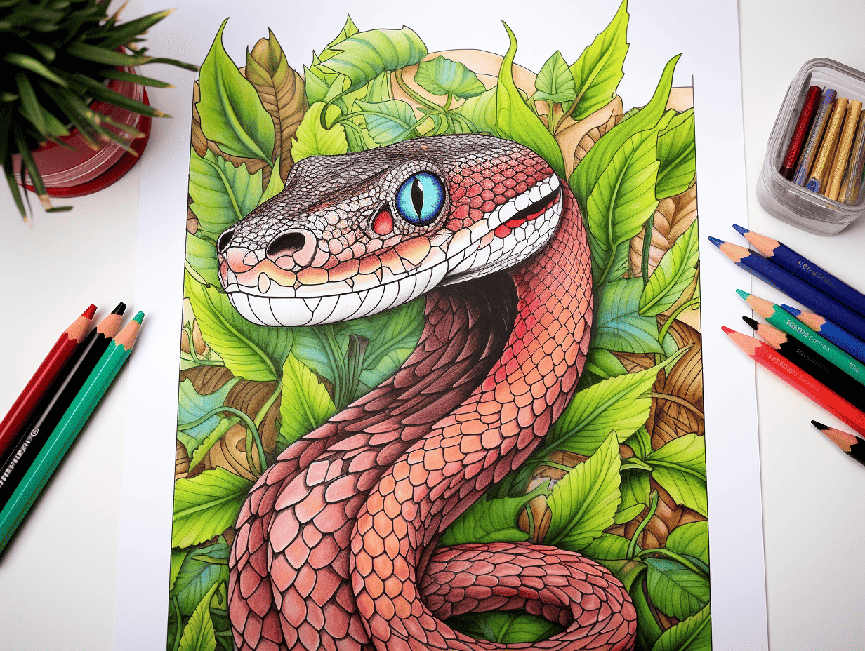 Snake coloring pages free printable sheets
