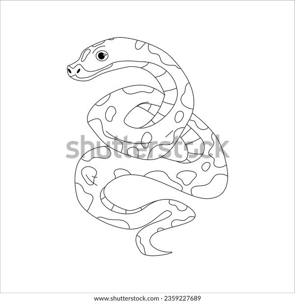 Coloring pages little cute viper stands stock vector royalty free