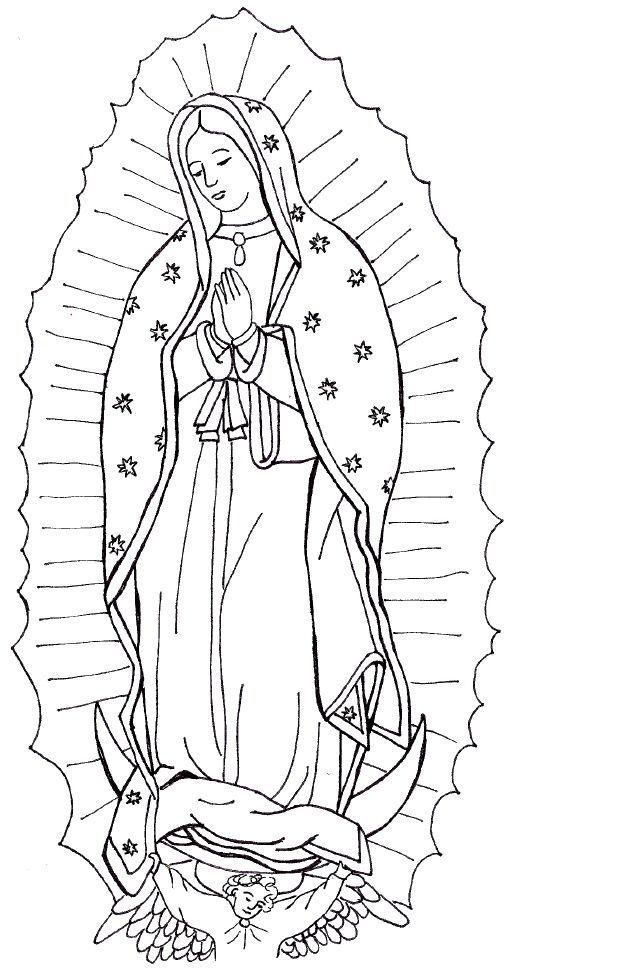 Skills our lady of guadalupe coloring page free printable