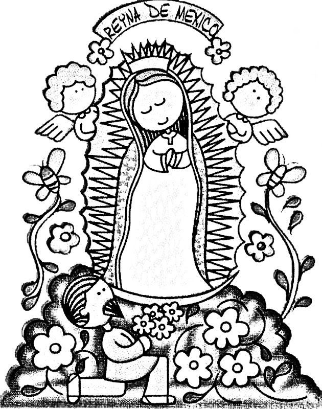 La virgen de guadalupe coloring pages virgen de guadalupe coloring