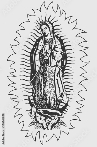 Virgin of guadalupe mexican virgen de guadalupe vector illustration vector