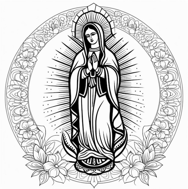 Premium ai image dia de la virgen de guadalupe