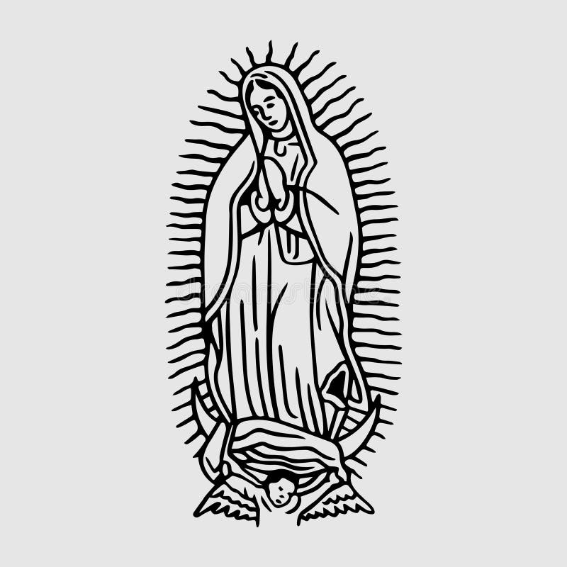 Free vector simple illustration theme design to memorate virgen de guadalupe stock vector