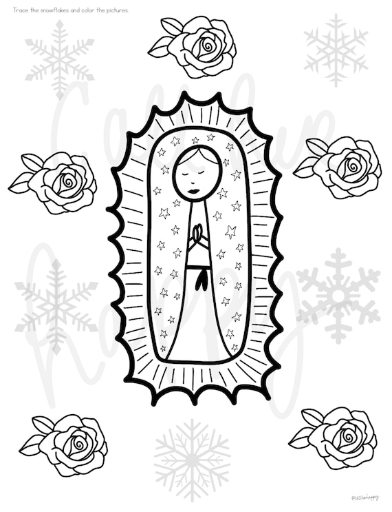 Our lady of guadalupe printable coloring page sheet lazy liturgical year catholic resources for kids feast day prayer activities jesus