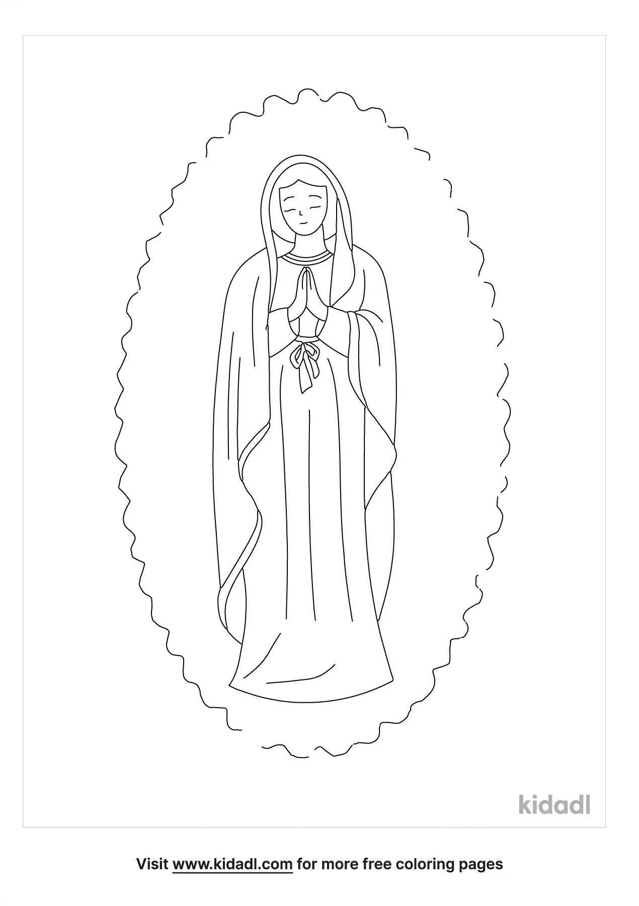 Free virgen de guadalupe coloring page coloring page printables