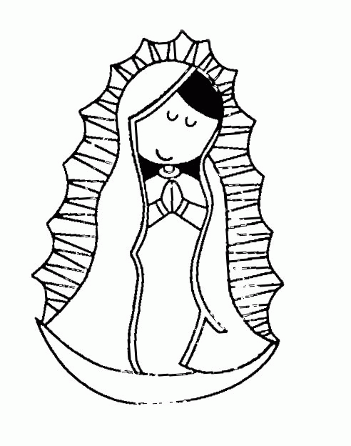 Download or print this amazing coloring page virgen de guadalupe coloring page virgen de guadalupe dibujos de virgen pãginas para colorear