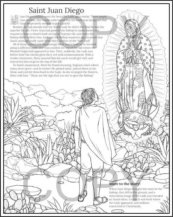 Saint juan diego coloring pages