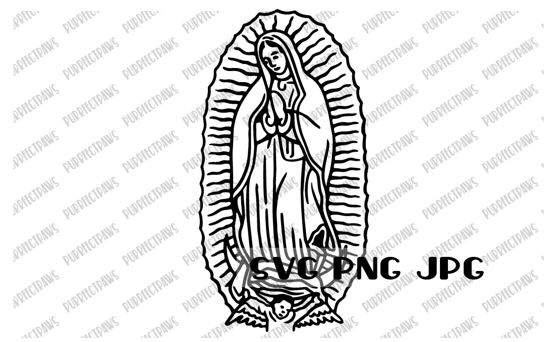 Virgen de guadalupe svg digital image instant download svg png jpg