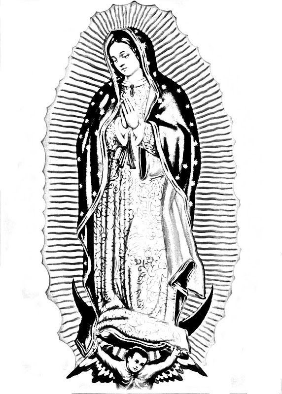 Virgen de guadalupe coloring pages coloring pages woodcut catholic artwork guadalupe