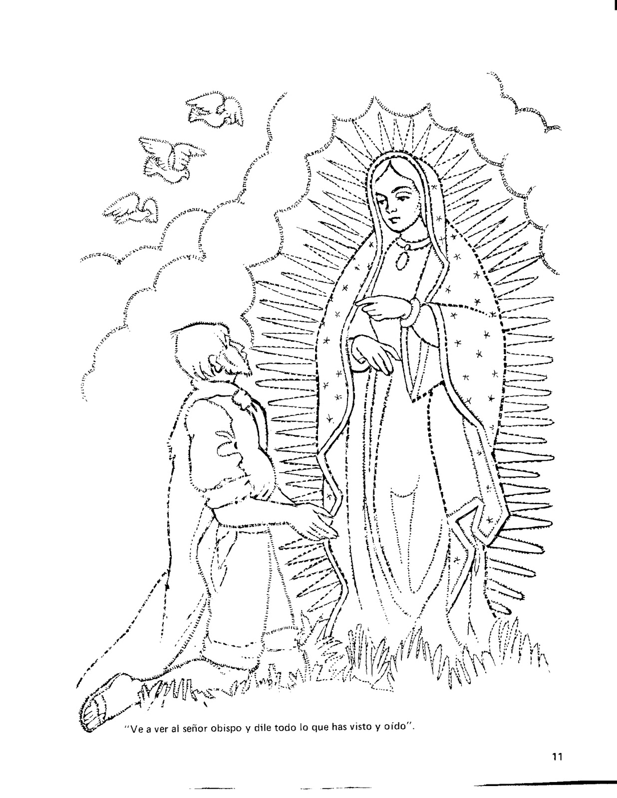 Virgen de guadalupe coloring pages