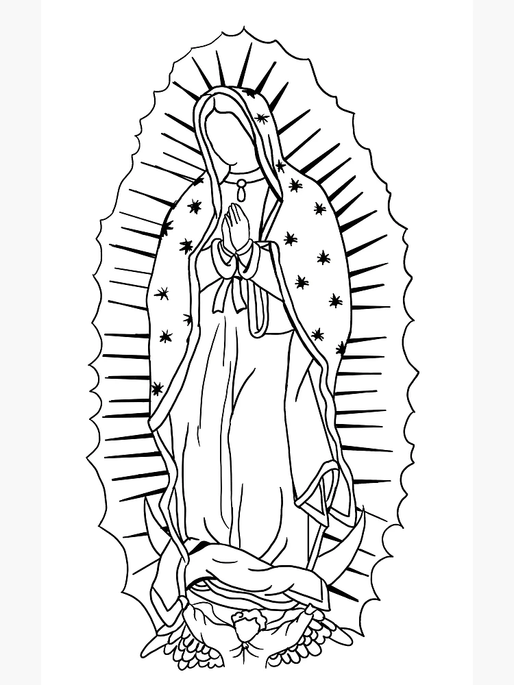 Virgen de guadalupe metal print for sale by marielaartshop