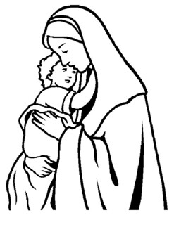 Virgin mary coloring pages by mrfitz tpt