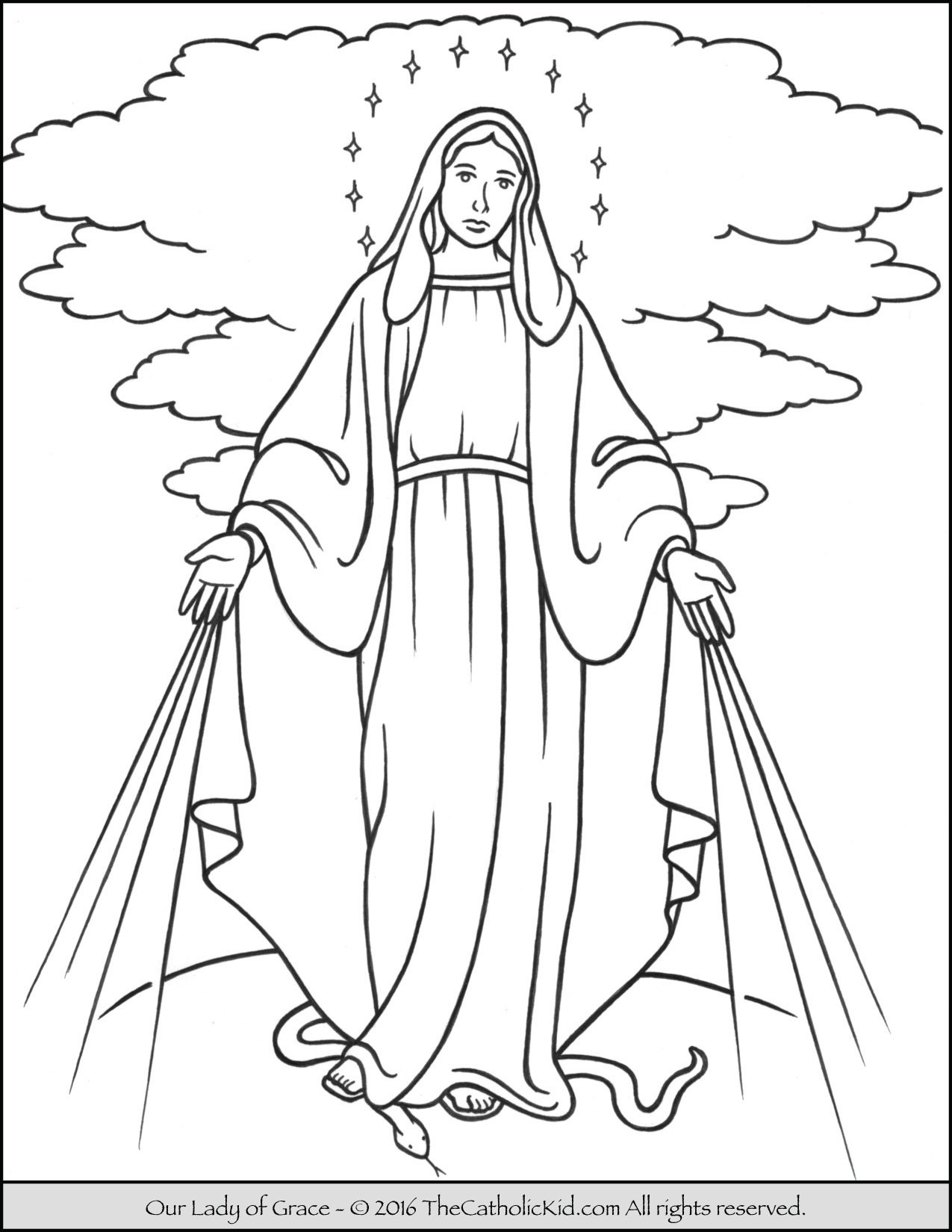 Saint mary coloring pages