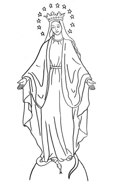 Virgin mary coloring pages