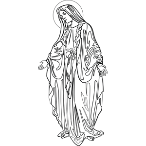 The virgin mary coloring page