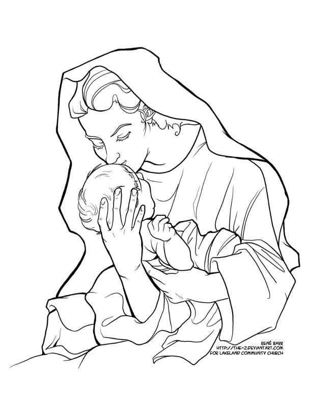 Advent coloring page