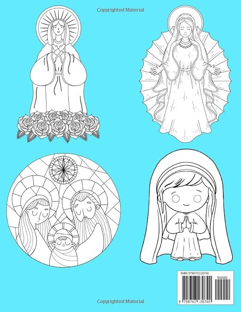 Blessed virgin mary loring book mary mother of jesus catholic loring book for kids and adults marydottir gudney books