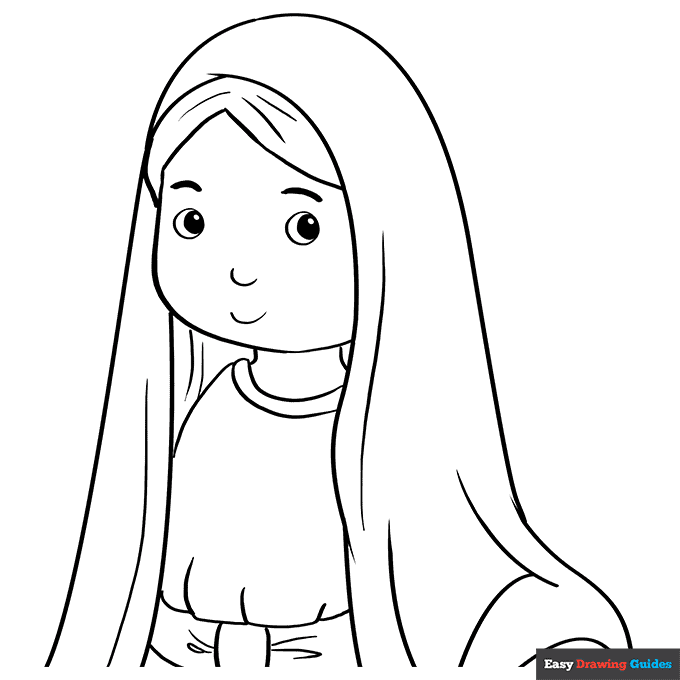 Virgin mary coloring page easy drawing guides