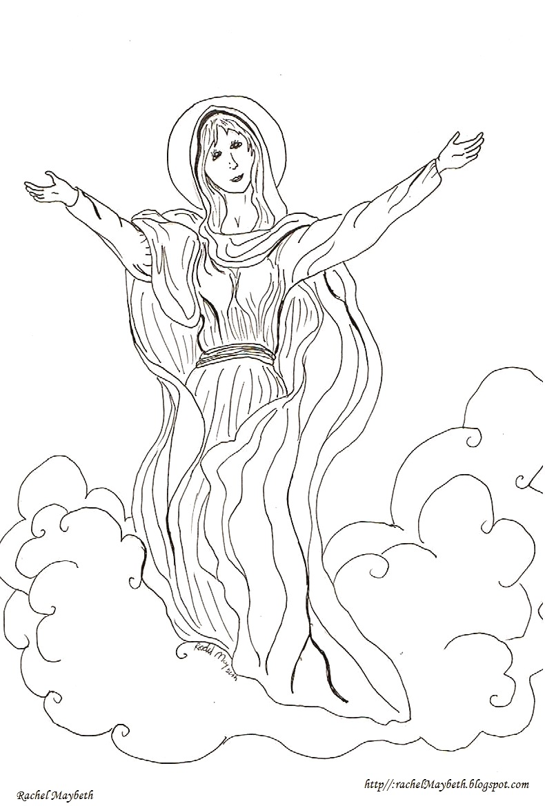 Rachel maybeth the assumption of the blessed virgin mary free coloring page