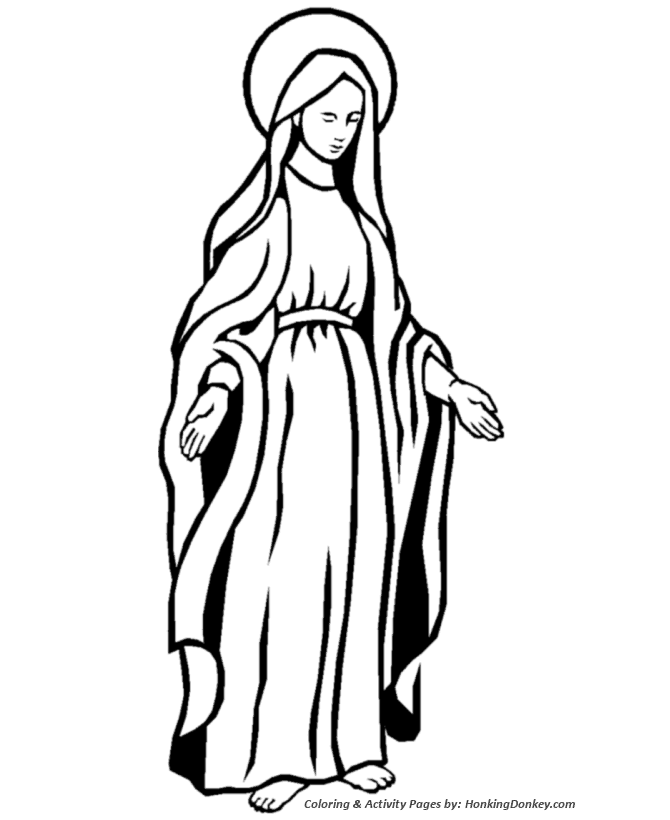 Religious christmas bible coloring pages