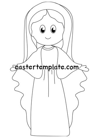 Virgin mary coloring page