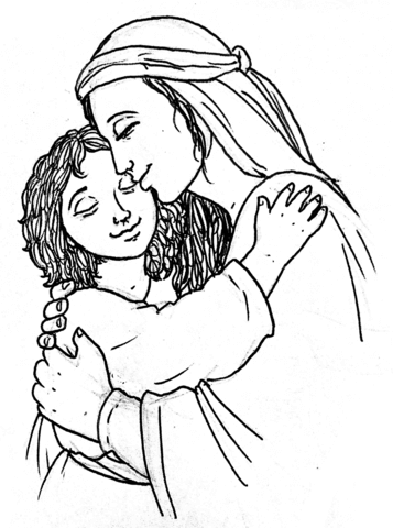 Mary mother of jesus coloring pages free printable pictures