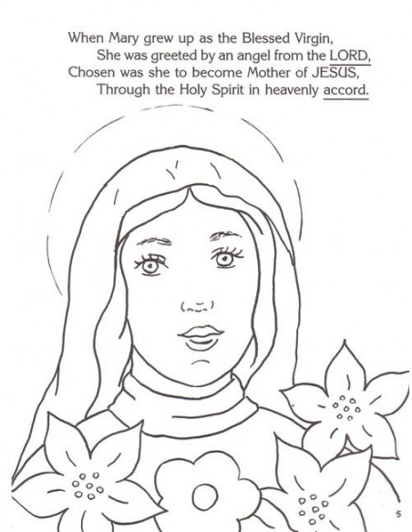 Coloring book about mary