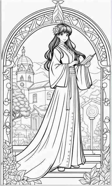 Virgin mary coloring page