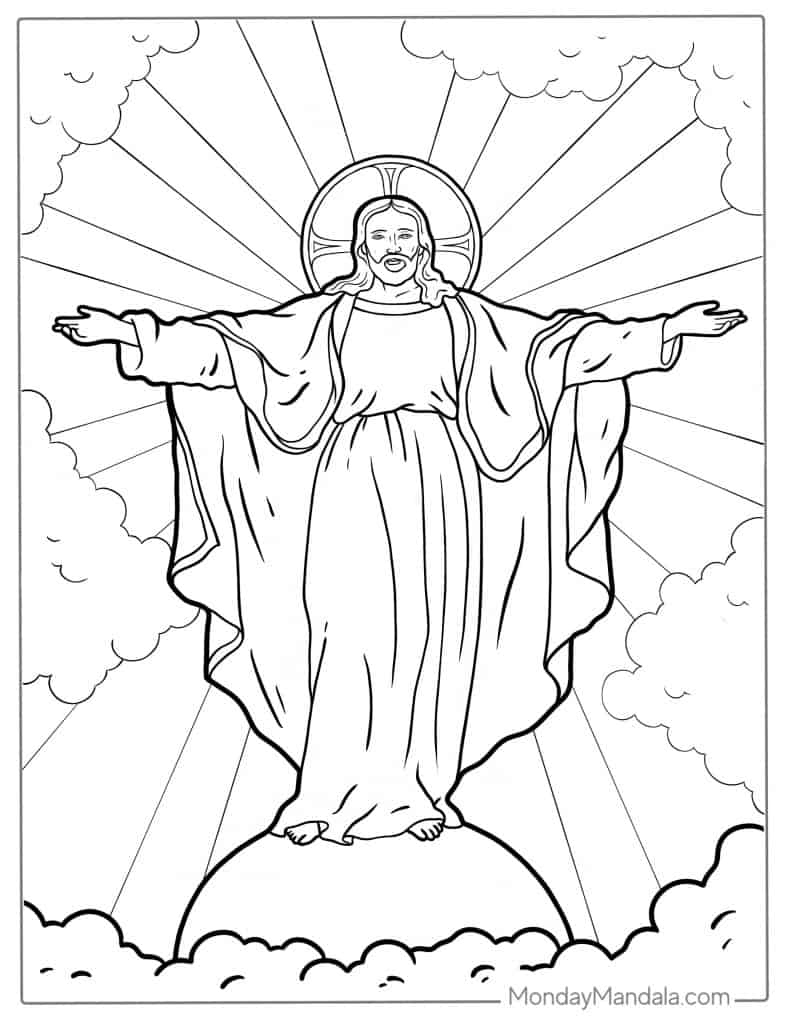 Jesus coloring pages free pdf printables