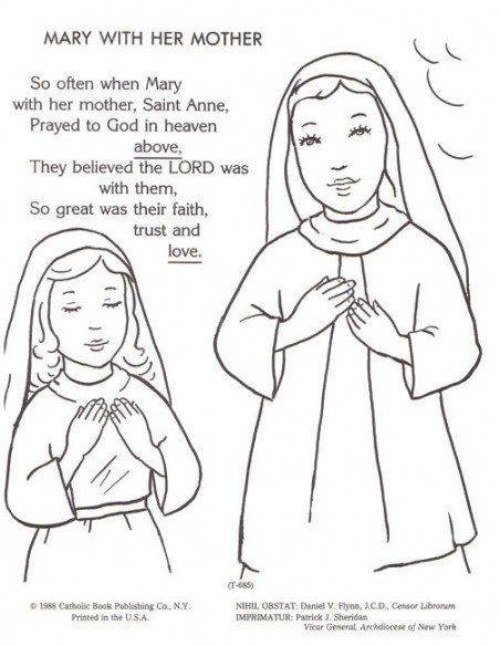 Coloring book about mary