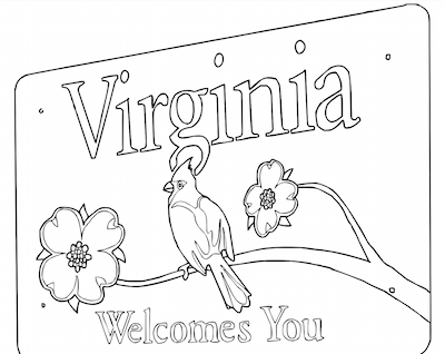 Wele to virginia highway wele sign coloring