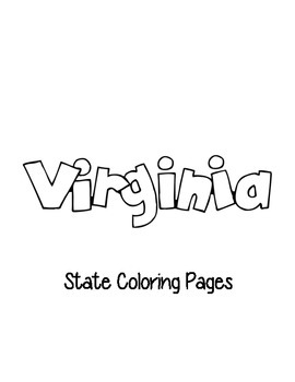 Virginia state coloring pages by loving life in kindergarten tpt