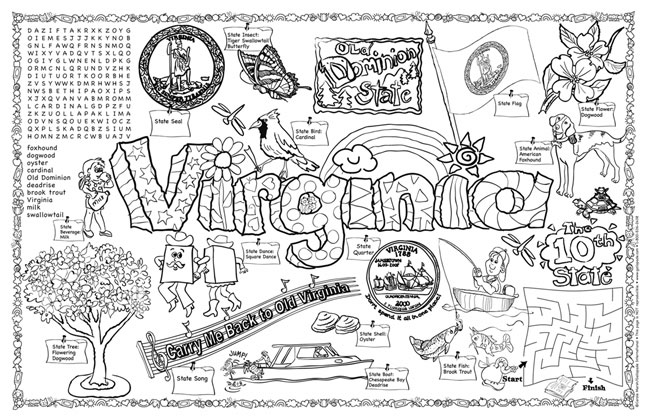 Virginia symbols facts funsheet â pack of