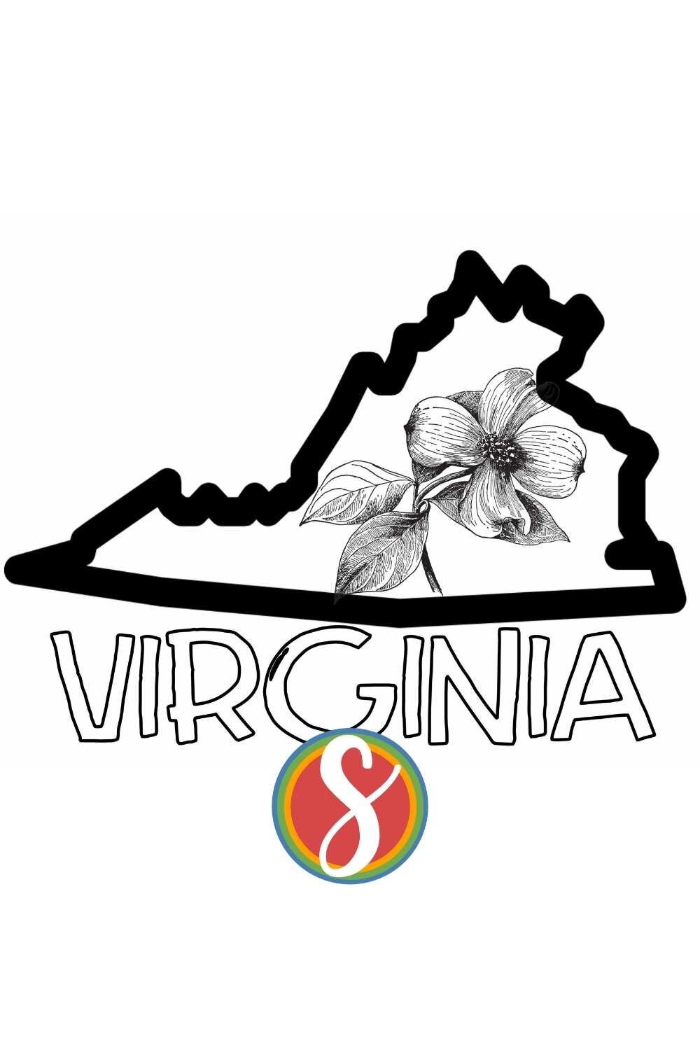 Free virginia coloring pages â stevie doodles