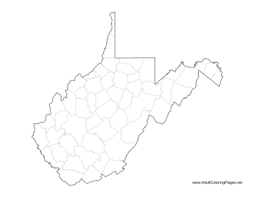 West virginia coloring page