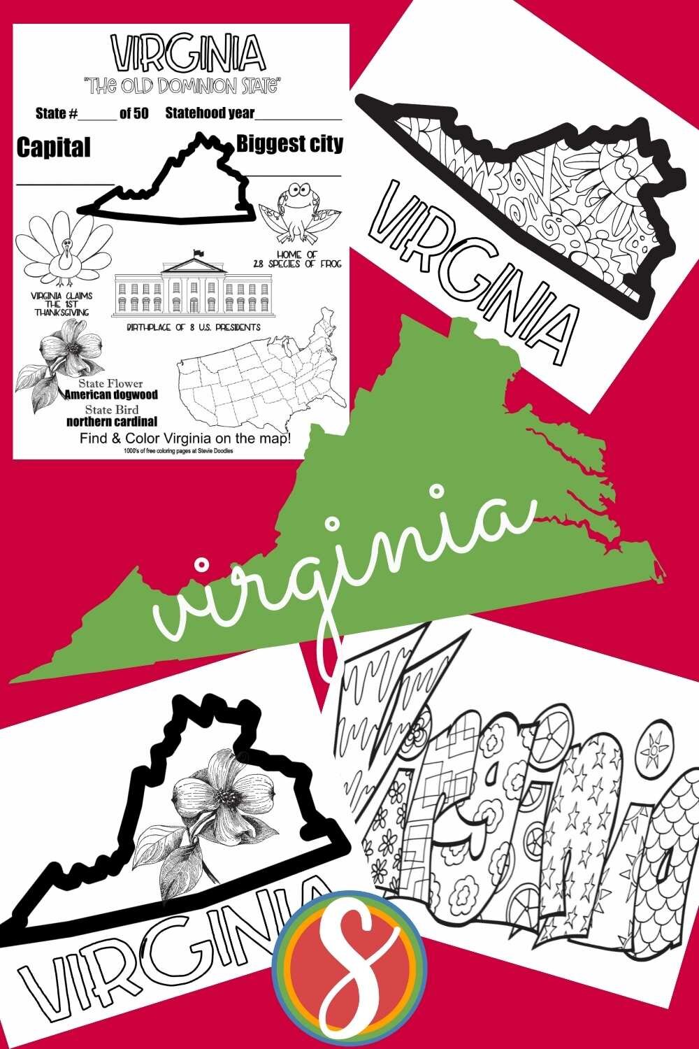 Free virginia coloring pages â stevie doodles