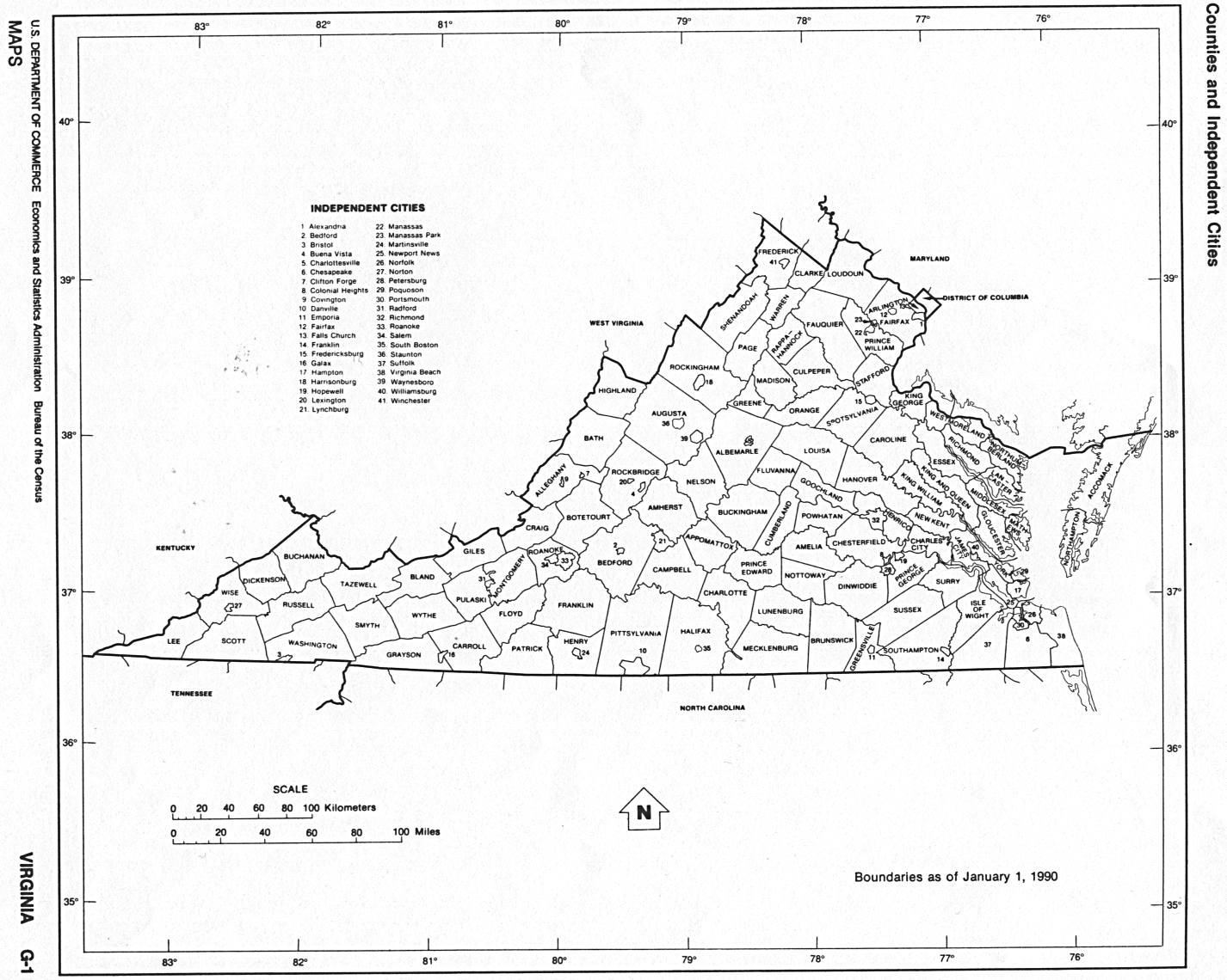 Virginia free map