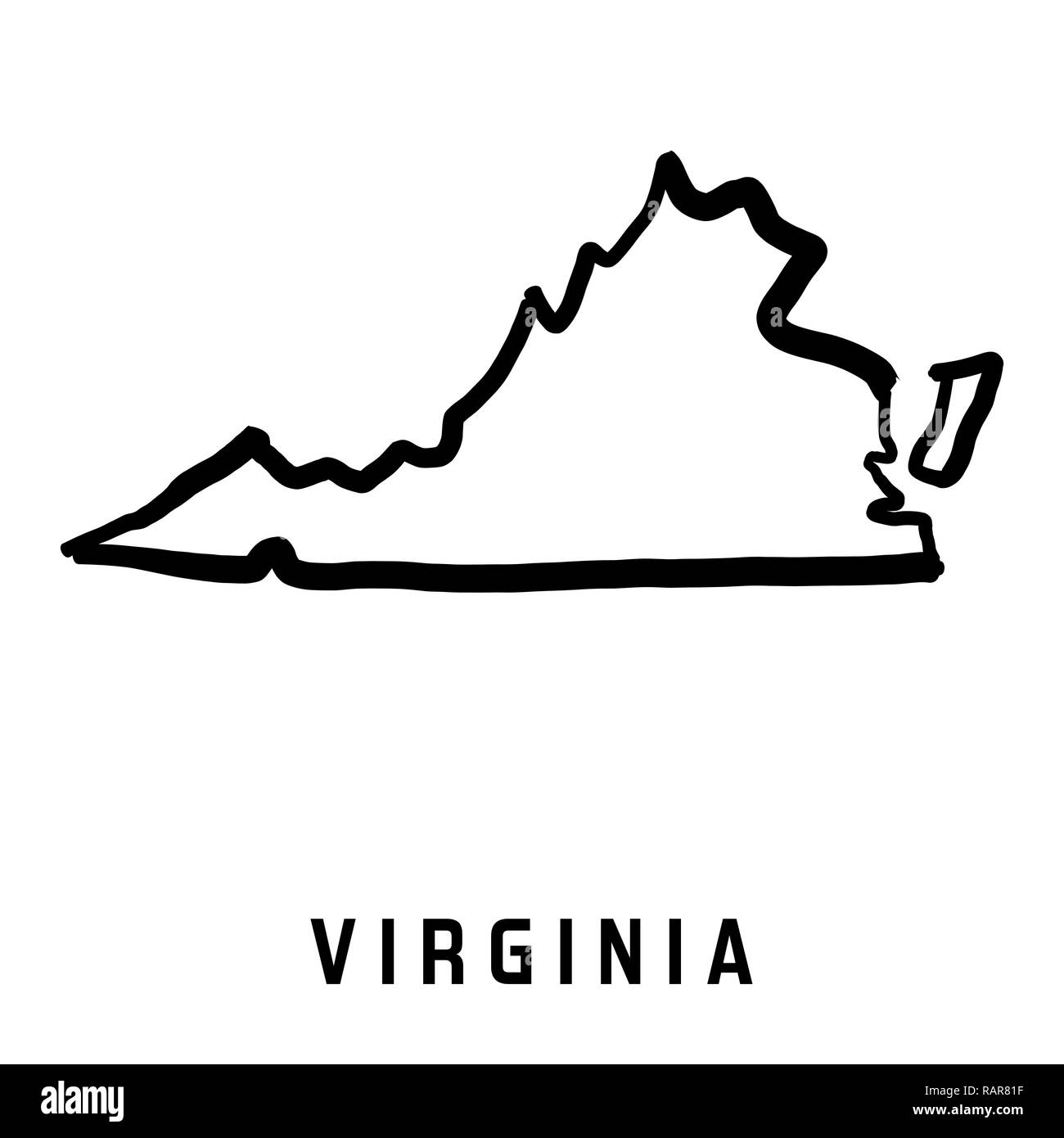 Virginia map outline