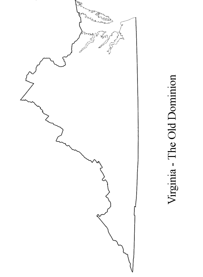 Virginia outline maps and map links