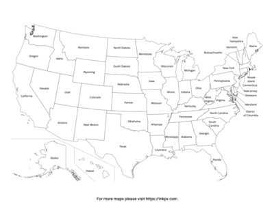 Free printable united states maps