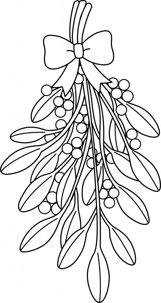 Mistletoe coloring pages