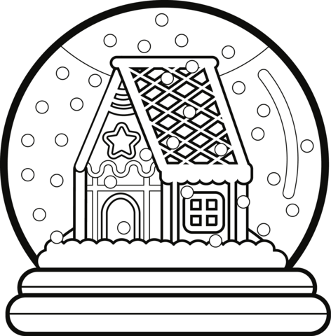 Desenho de globo de neve de natal para colorir desenhos para colorir e imprimir gratis