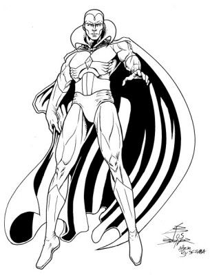 Illmosis art the vision superhero coloring pages vision marvel ics vision ic