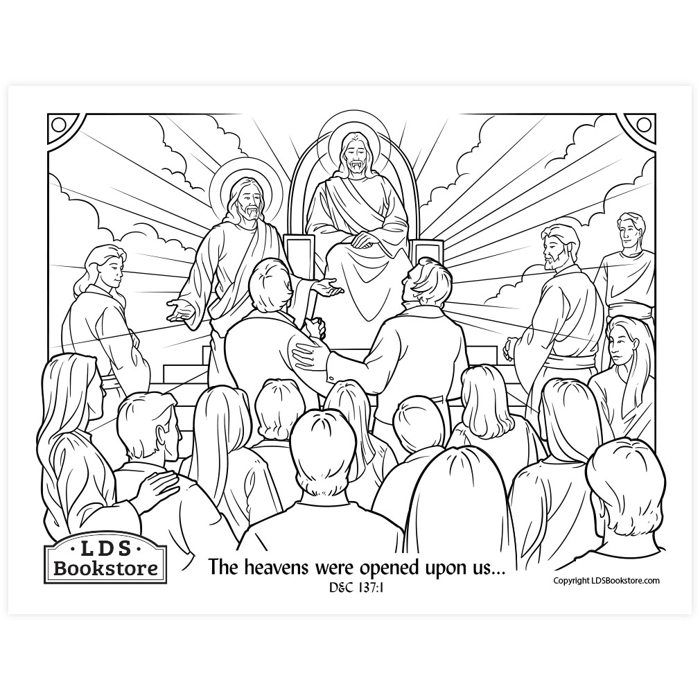 The vision of the redemption of the dead coloring page