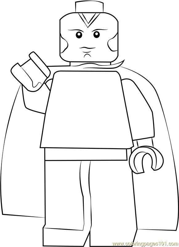 Lego vision coloring page for kids