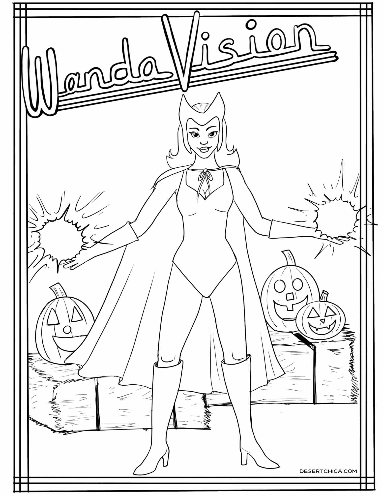 Download and print these wandavision coloring pages