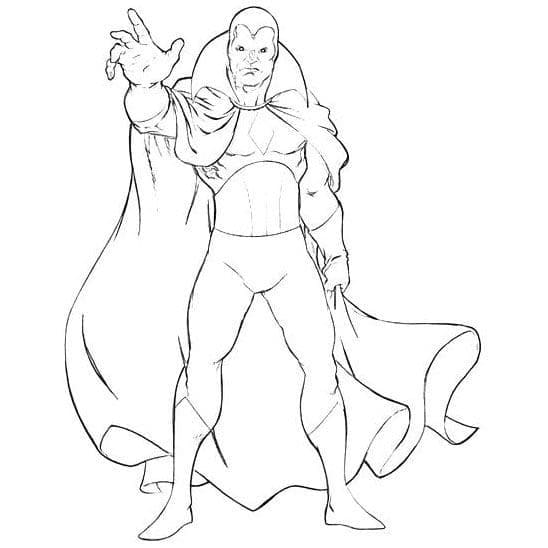 Vision avengers coloring pages