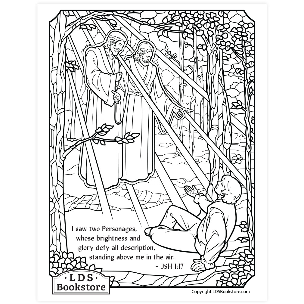 Joseph smiths first vision coloring page